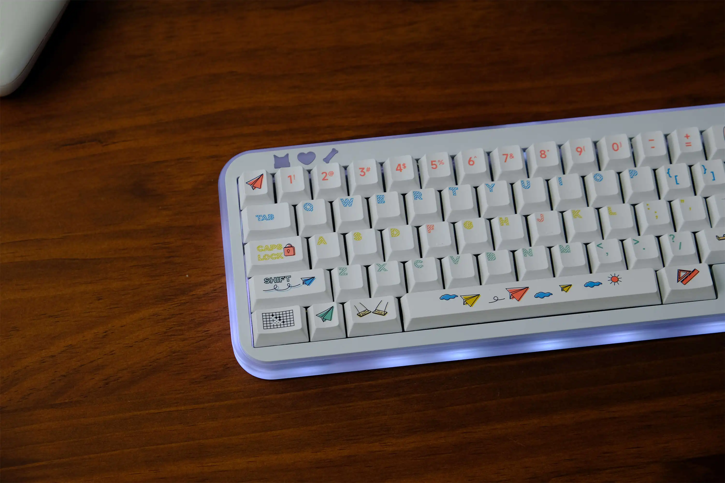 Teclas de avión de papel, Material PBT de 151 teclas, perfil de cereza, DYE-SUB personalizado para teclado mecánico CHERRY MX Switch Wooting - imagen 4