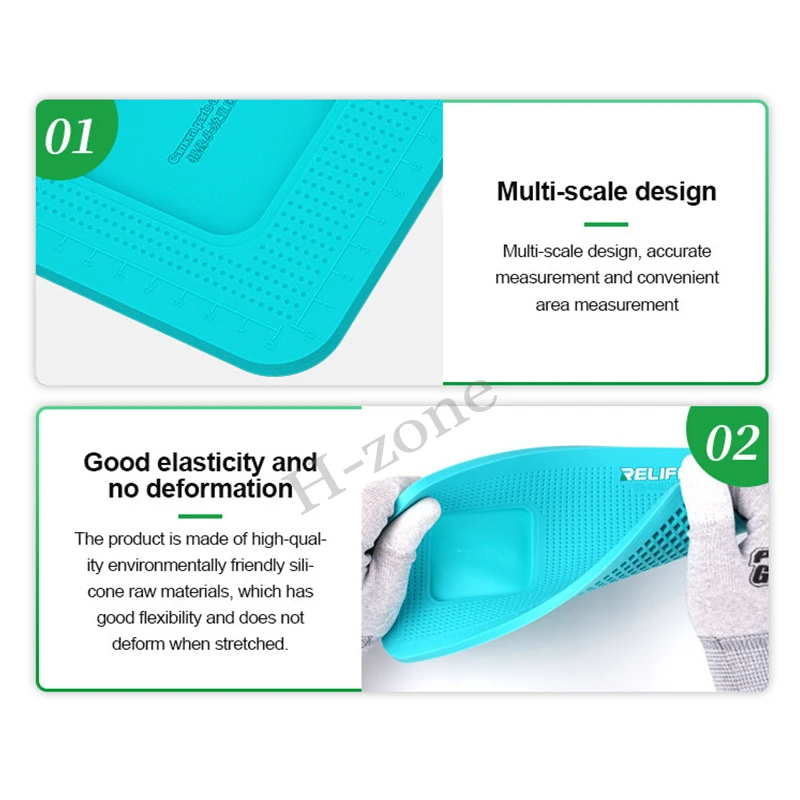 Relife-Película de RL-004DM profesional, almohadilla antideslizante especial para teléfono móvil, protección de cámara, diseño a escala múltiple, almohadilla de silicona - imagen 3