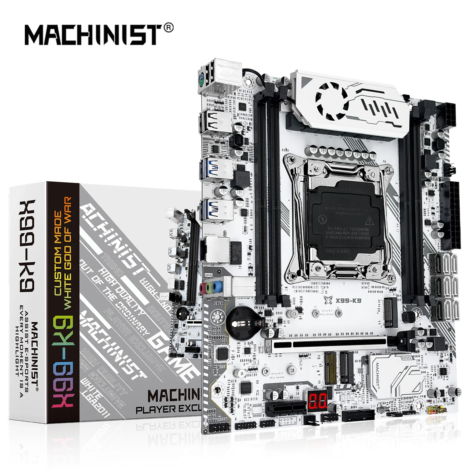 Machinist K9 con placa base TPM2.0 X99 LGA2011-3 compatible con Intel Xeon E5 2667 2650 V4V3 CPU DDR4 ECC con M-ATX de escritorio NVME M.2