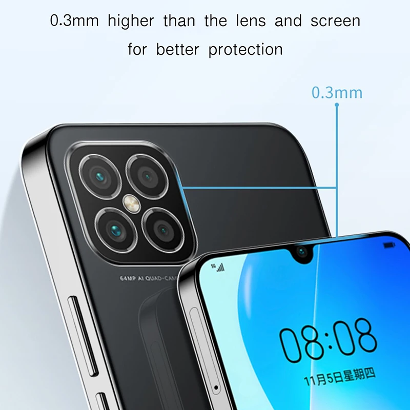 Funda de teléfono transparente Original para Huawei Nova Y60 Y61 Y70 Y71 Y90 Y91 Plus, funda protectora de lente 360, bolsa suave transparente a prueba de golpes - imagen 4