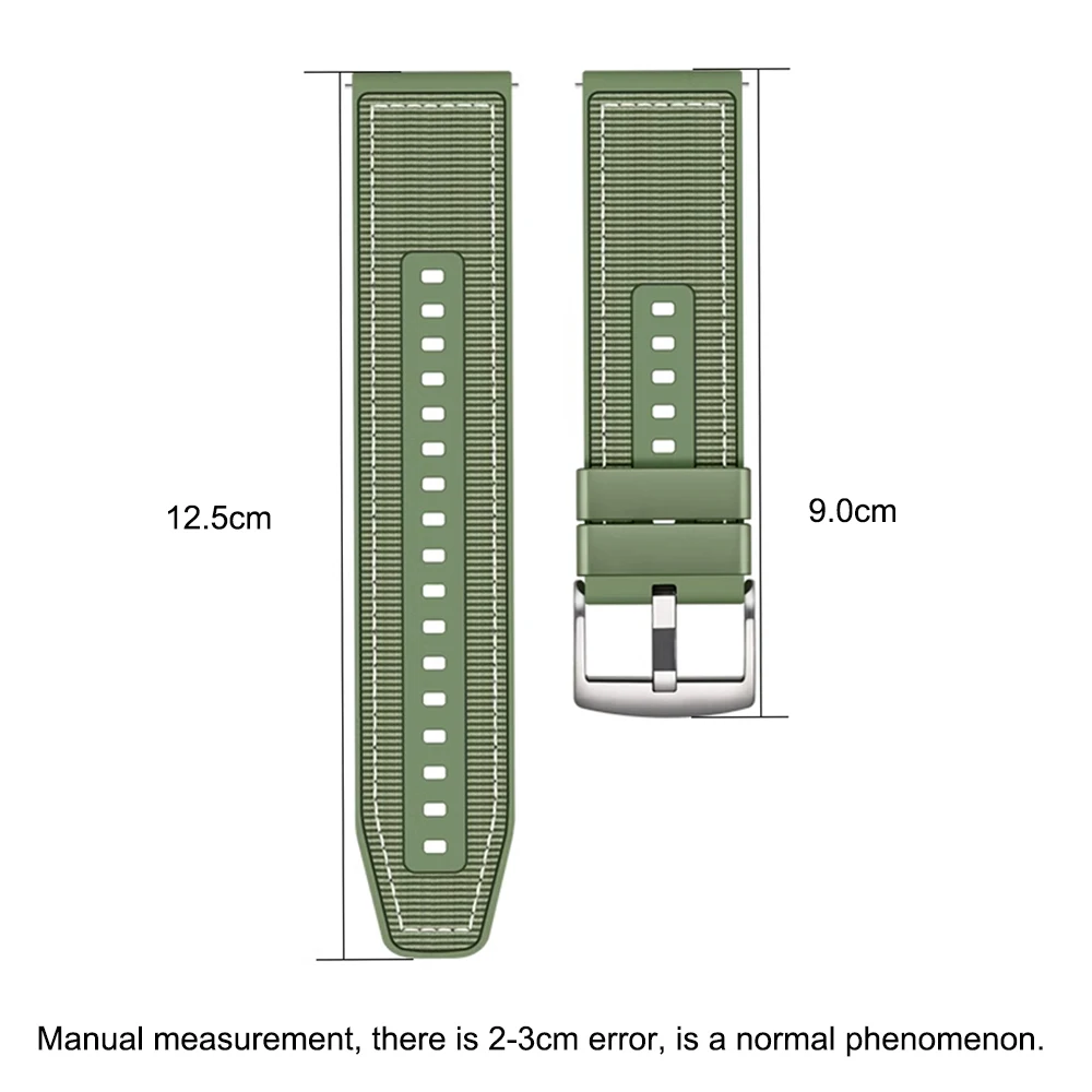 Correa de reloj de 22mm para Zeblaze Vibe 7 Pro, banda de silicona de nailon para Zeblaze Stratos 3 2 Btalk Beyond 2 GTR3 GTS3 Ares 3 Pro - imagen 5