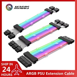 Cable Extensión RGB PSU ATX – Arcoíris Sincronizado para PC