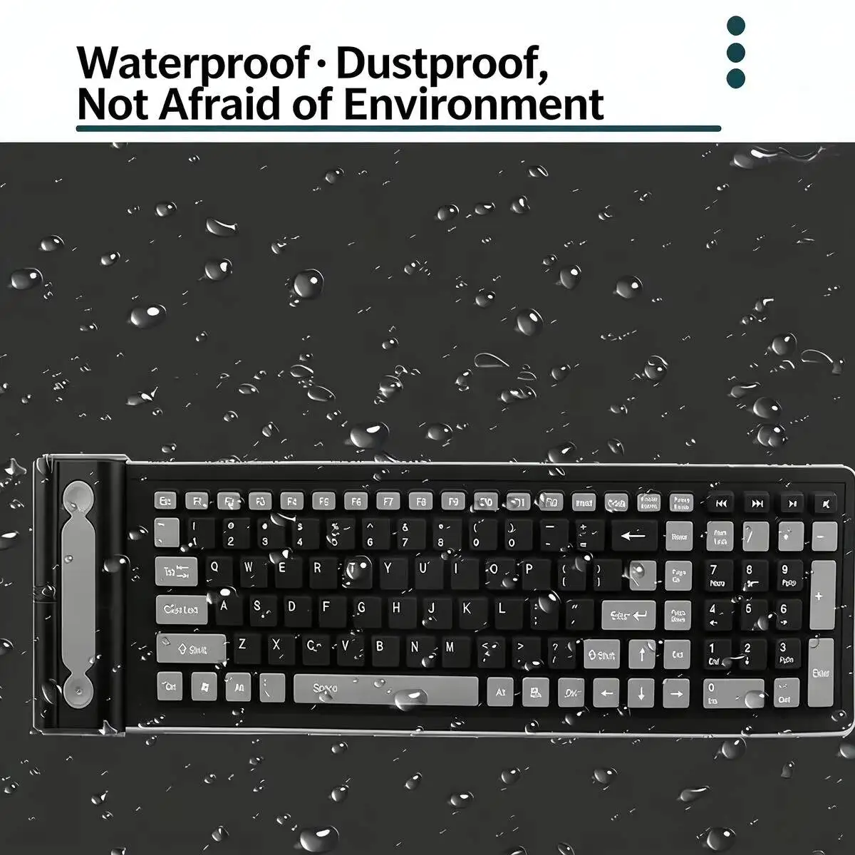 Teclado plegable portátil inalámbrico Bluetooth con panel táctil CNC teclado todo en uno para Apple Mac tabletas Android Notebook - imagen 2