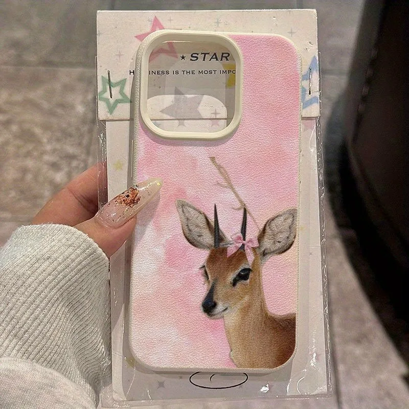 Funda de teléfono con diseño de lazo de ciervo Vintage para iPhone 17 Pro Max 16 15 14 13 12 11 XS Max X XR XS 16E 17 Air 16 Plus, funda de silicona suave