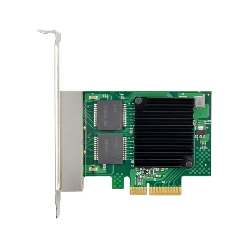 Chip Intel I350AM4 servidor Gigabit Ethernet sfp de cuatro puertos PCI Express 4 puertos PCIE X4 RJ45 adaptador Lan tarjeta de red - imagen 2