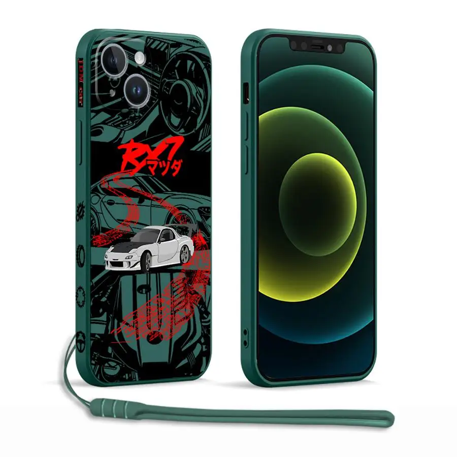 Funda de teléfono japonesa JDM Sports Cars para iPhone 11 13 16 Pro 16e 14ProMax 15 Plus XS Max XR SE 8 7 12 Mini funda suave - imagen 5