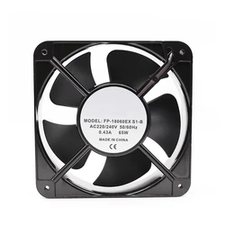 Ventilador industrial de 180 mm con doble rodamiento de bolas