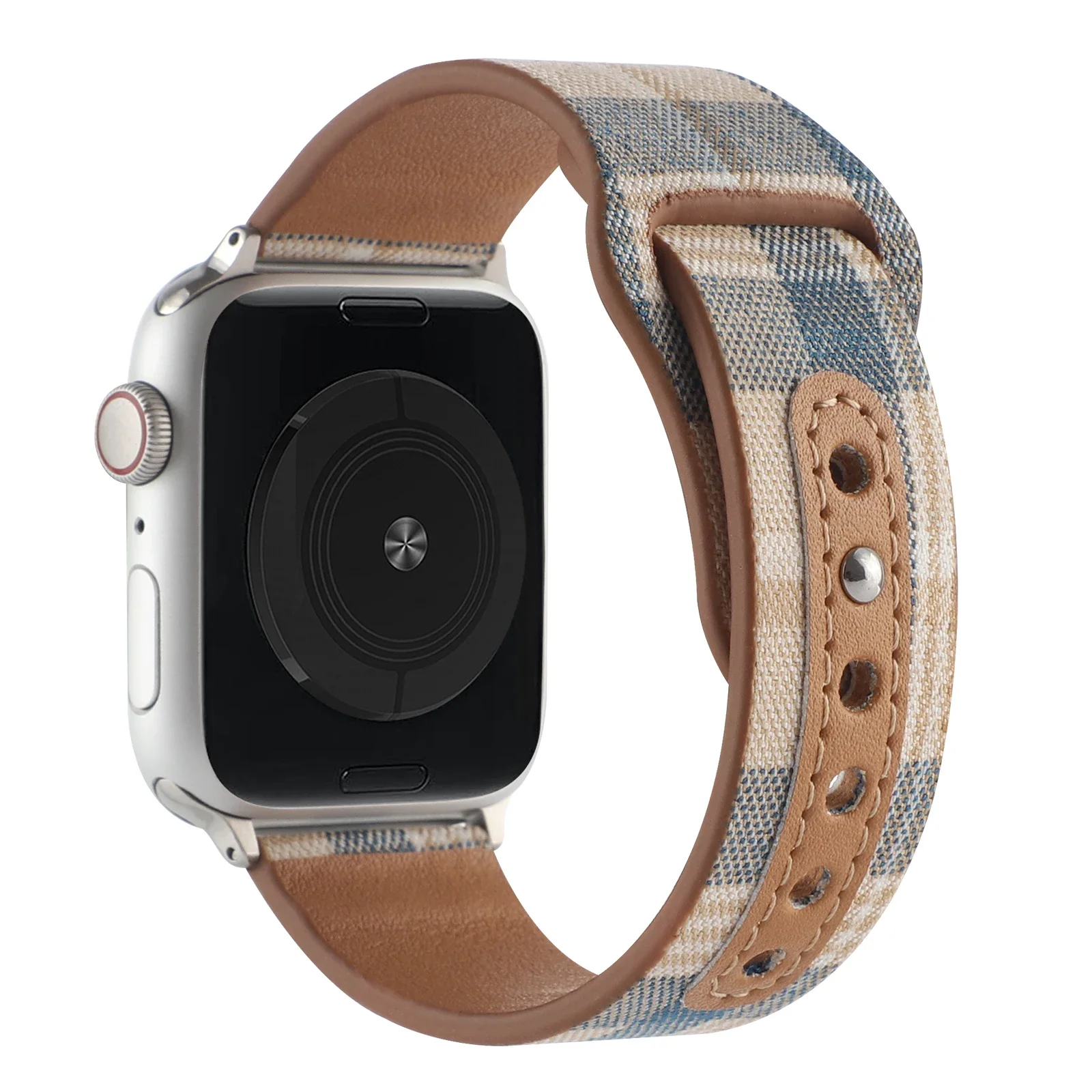 Correa de cuero raglán para Apple Watch, correa de 42, 44, 45, 49mm, 38, 40, 41mm para Apple Watch Series Ultra2 Se 9, 8, 7, 6, 5, 4, 3, 1 unidad/2/1 - imagen 2