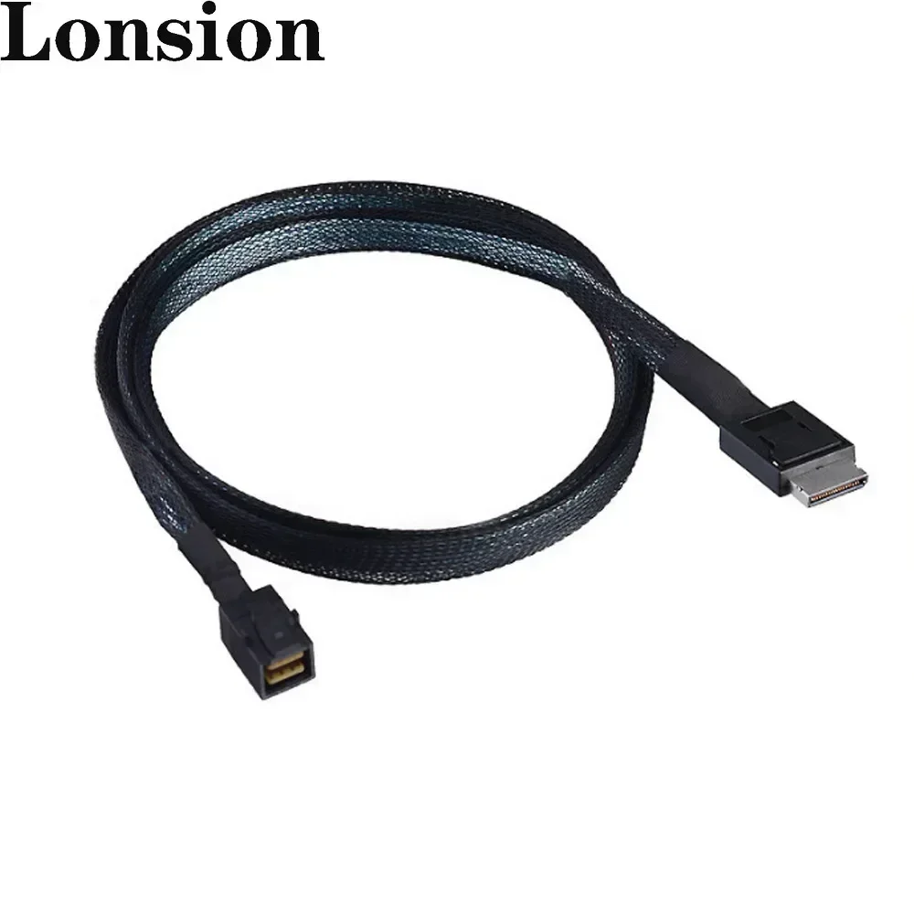 Cable PCIe Oculink SFF-8611 4i a Mini SAS SFF-8643 - Cable de transferencia de datos de alta velocidad para SSD/GPU/Server