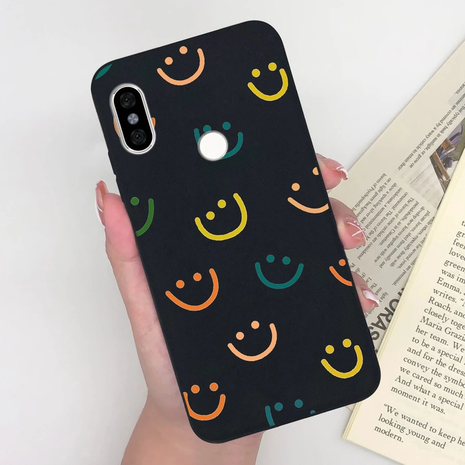 Funda de teléfono móvil para Xiaomi Redmi Note 5 5 Pro, carcasa trasera anticaída de silicona con forma de corazón y gato, Capa mate - imagen 4