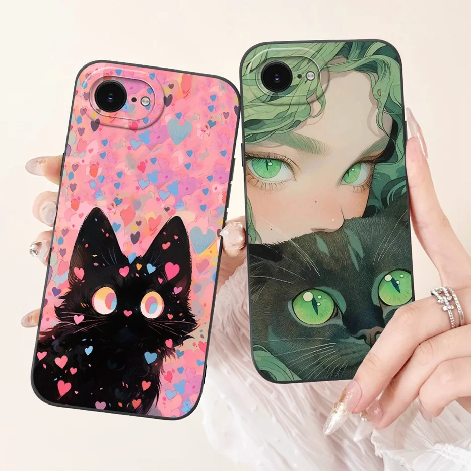 Para Apple iPhone 16E funda única de dibujos animados funda de teléfono de silicona suave para iPhone SE 4 iPhoneSE 2025 iPhone16e funda trasera Coque - imagen 2