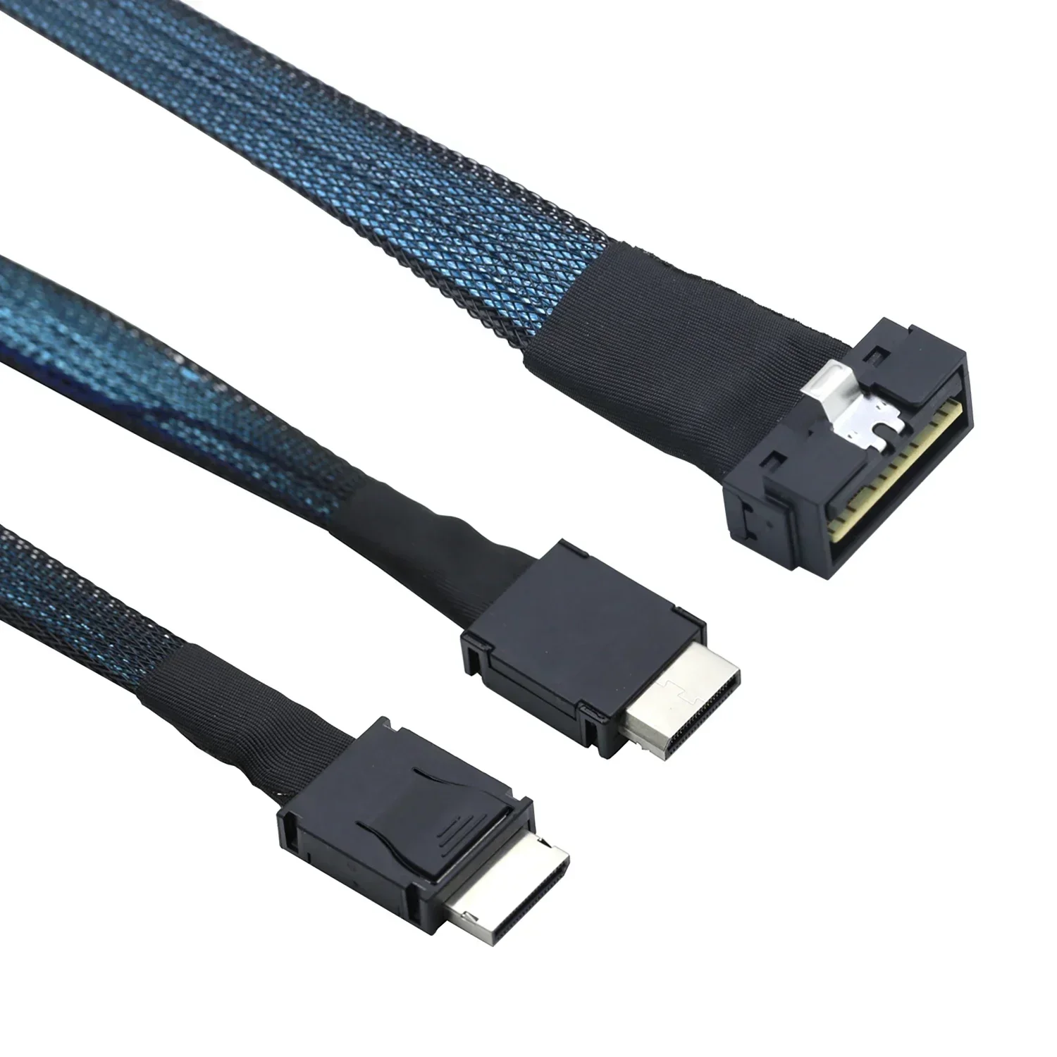 PCI-E Ultraport Slimline SAS 4,0 LP perfil bajo SFF-8654 8i 74 pines a Dual 2X OCulink 8611 4i 38Pin cable de tarjeta gráfica de servidor - imagen 4