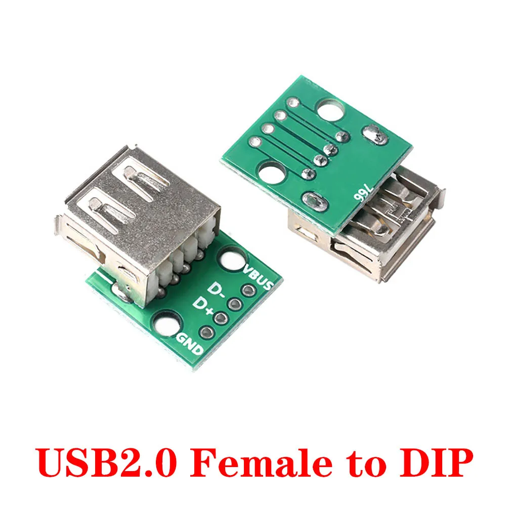 Conector USB 2,0 3,0 A hembra USB A macho Micro Mini tipo c, interfaz A DIP, Adaptador convertidor, placa de ruptura - imagen 5