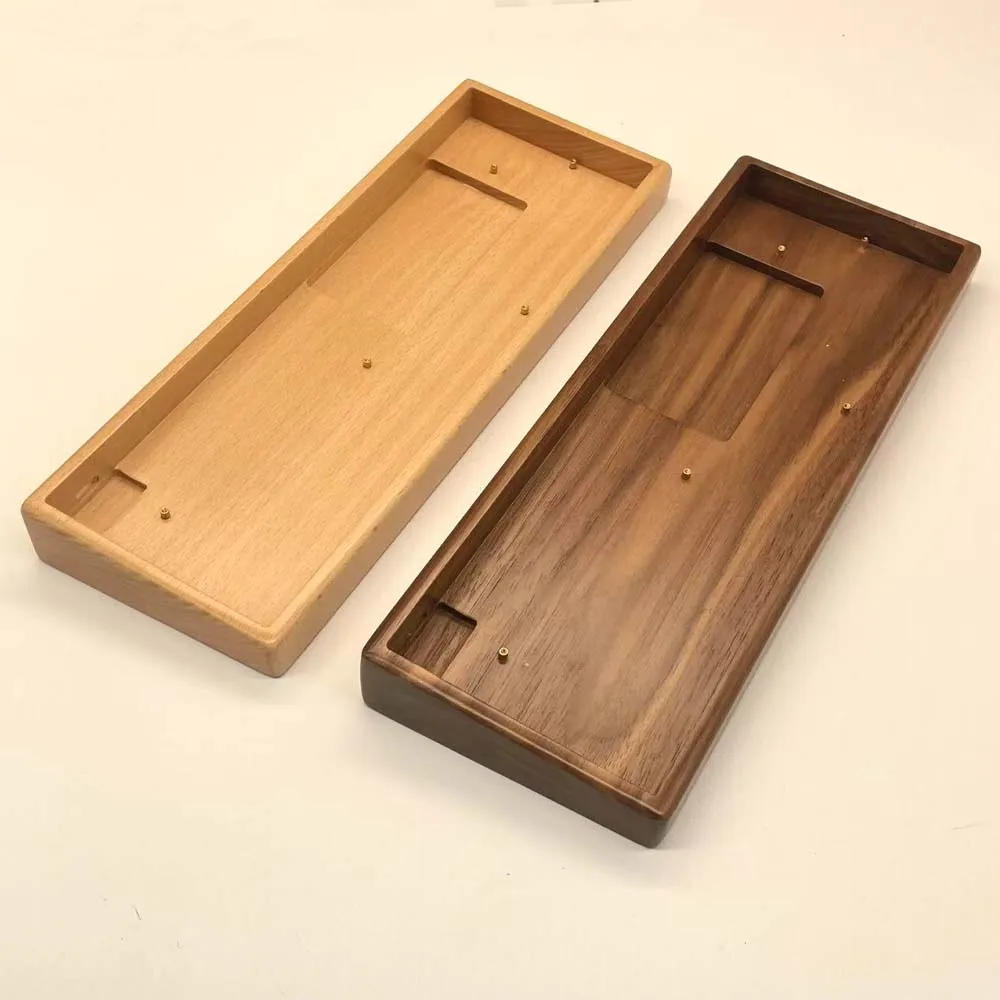 Funda Mechainical 60% de madera de haya/nogal GH60 compatible con Wooting 60HE Rakka Poker3 - imagen 3