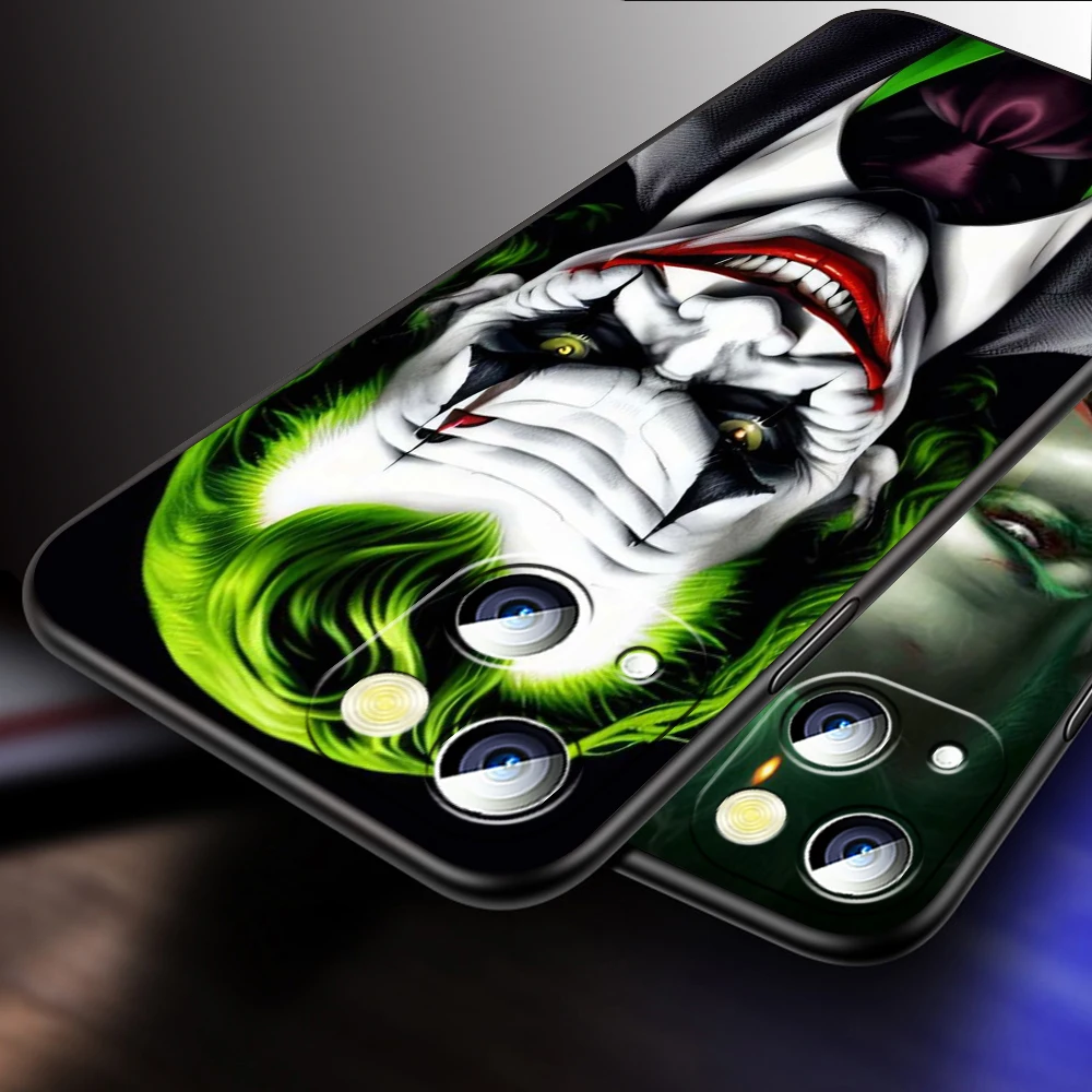 T-The J-Jokers Art Fashion para iPhone 15 14 13 12 11 XS XR X 8 7 SE Pro Max Plus Mini funda negra para teléfono - imagen 2