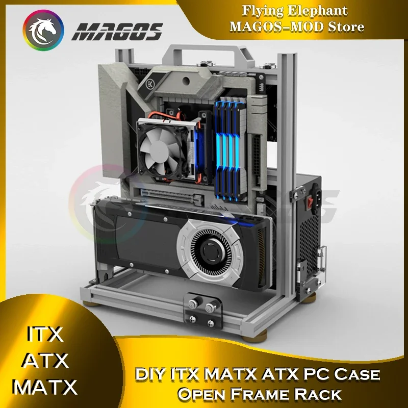 Gabinete Gaming Abierto Aluminio ITX/MATX – Refrigeración Óptima - imagen 2