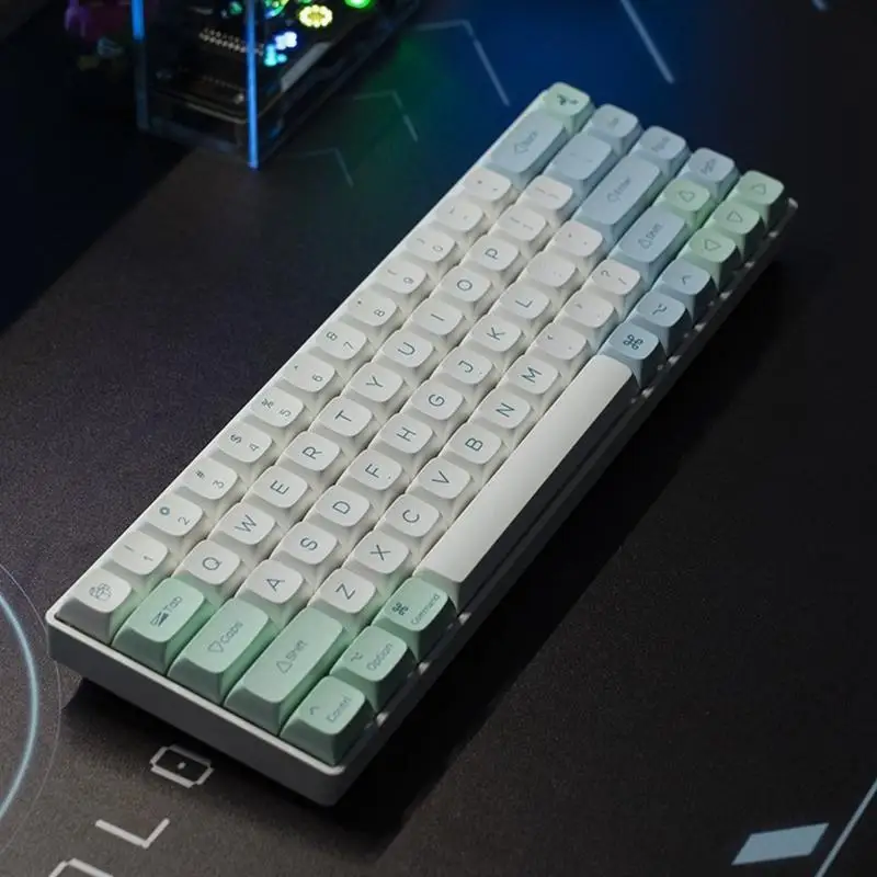 R53C 135 Keys KeyCap PBT XDA Crystal Mint Mint Dye-SUB Mecánico KeyCaps para 61 63 64 68 75 84 98 104 108 para - imagen 3