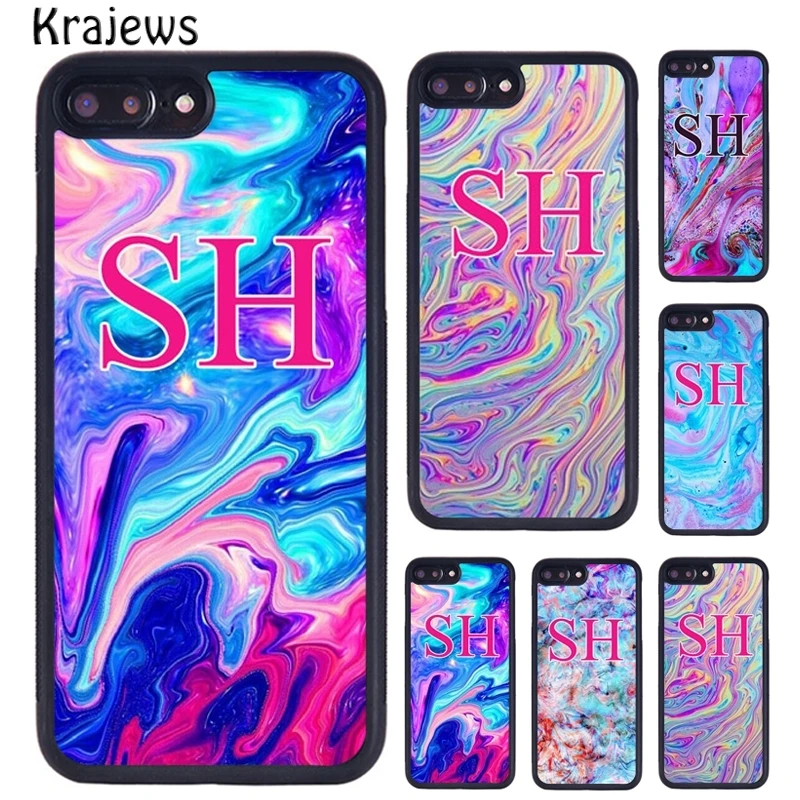 Krajews-funda de teléfono con pintura personalizada de monograma, para iPhone 17 Air 16 15 14 plus 11 12 13 Pro Max