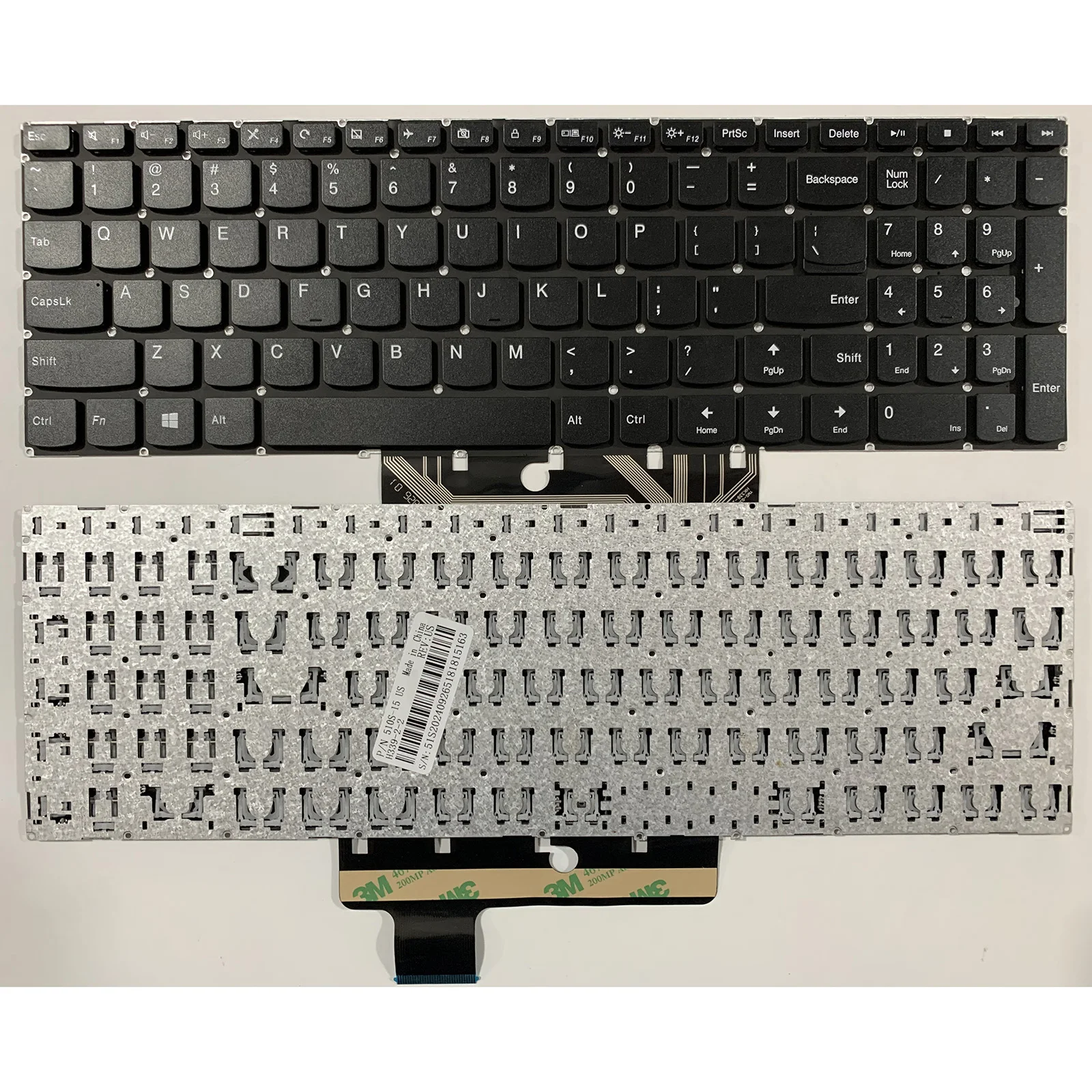 Teclado de ordenador portátil con diseño estadounidense para Lenovo 310S-15IKB 310S-15ISK 510S-15IKB 510S-15ISK