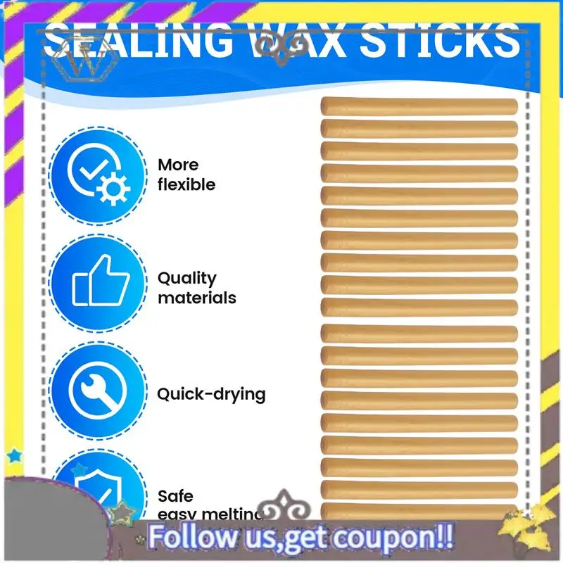 Nuevos varillas de cera para sellar pegamento, 20 Uds., barras de pegamento termofusible para sello de cera, letras, invitaciones de boda, tarjetas de cumpleaños - imagen 2