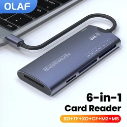 Lector de tarjetas USB-C SD TF CF MS M2 XD Velocidad Alta