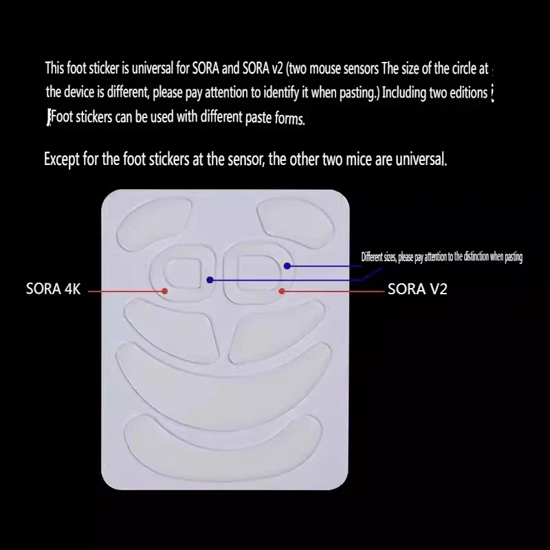 1 paquete de patines de ratón originales ESPTIGER para Ninjutso Sora/Sora V2/Sora 4K ratón blanco PTFE se desliza ICE versión 2 - imagen 2