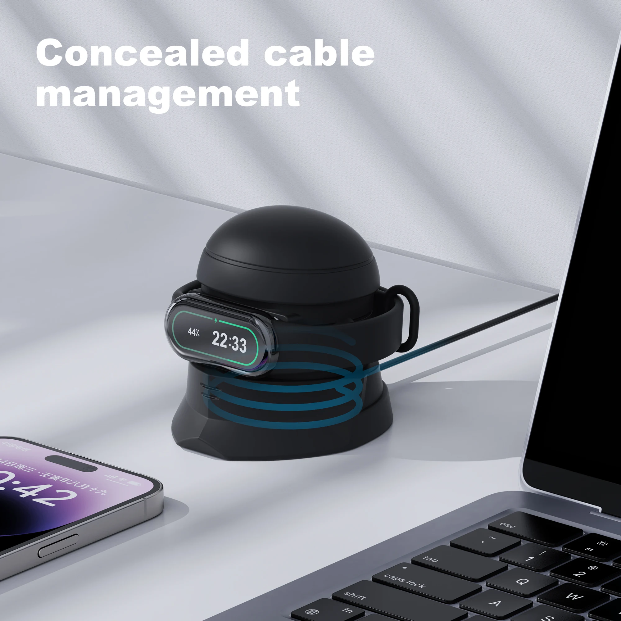 Soporte de carga SIKAI para Xiaomi Mi Band 10/9/8, base de reloj magnética, soporte de escritorio de silicona, soporte de exhibición - imagen 5