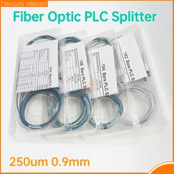 Splitter PLC Fibra Óptica 1x8 con Conectores SC/APC para Redes FTTH