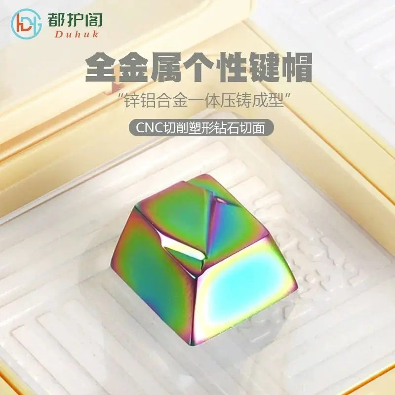 Teclas de Metal geométricas, tapa de tecla personalizada, altura Chreey R4, teclado mecánico Original, diseño creativo