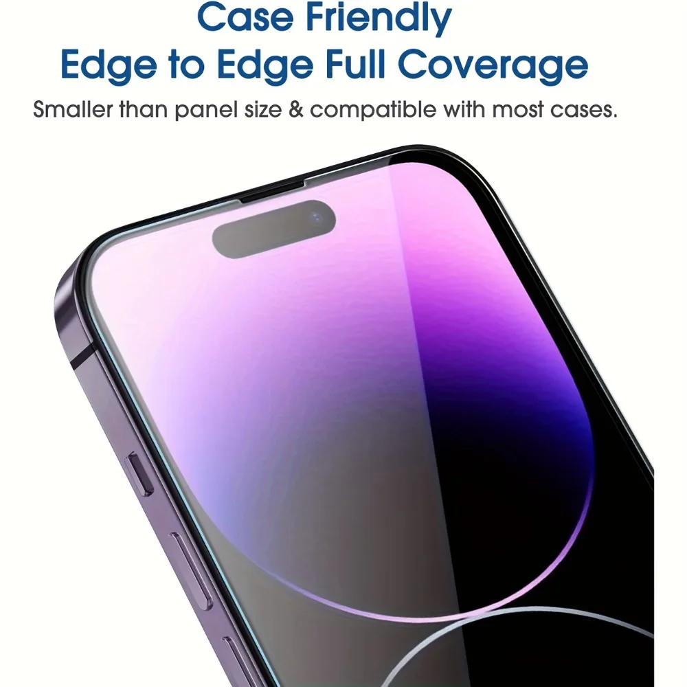 Protector de pantalla de vidrio templado de 5 uds para IPhone 16 15 Pro Max 14 Plus 16E 11 12 13 Pro Mini XR XS Max vidrio resistente a los arañazos - imagen 4