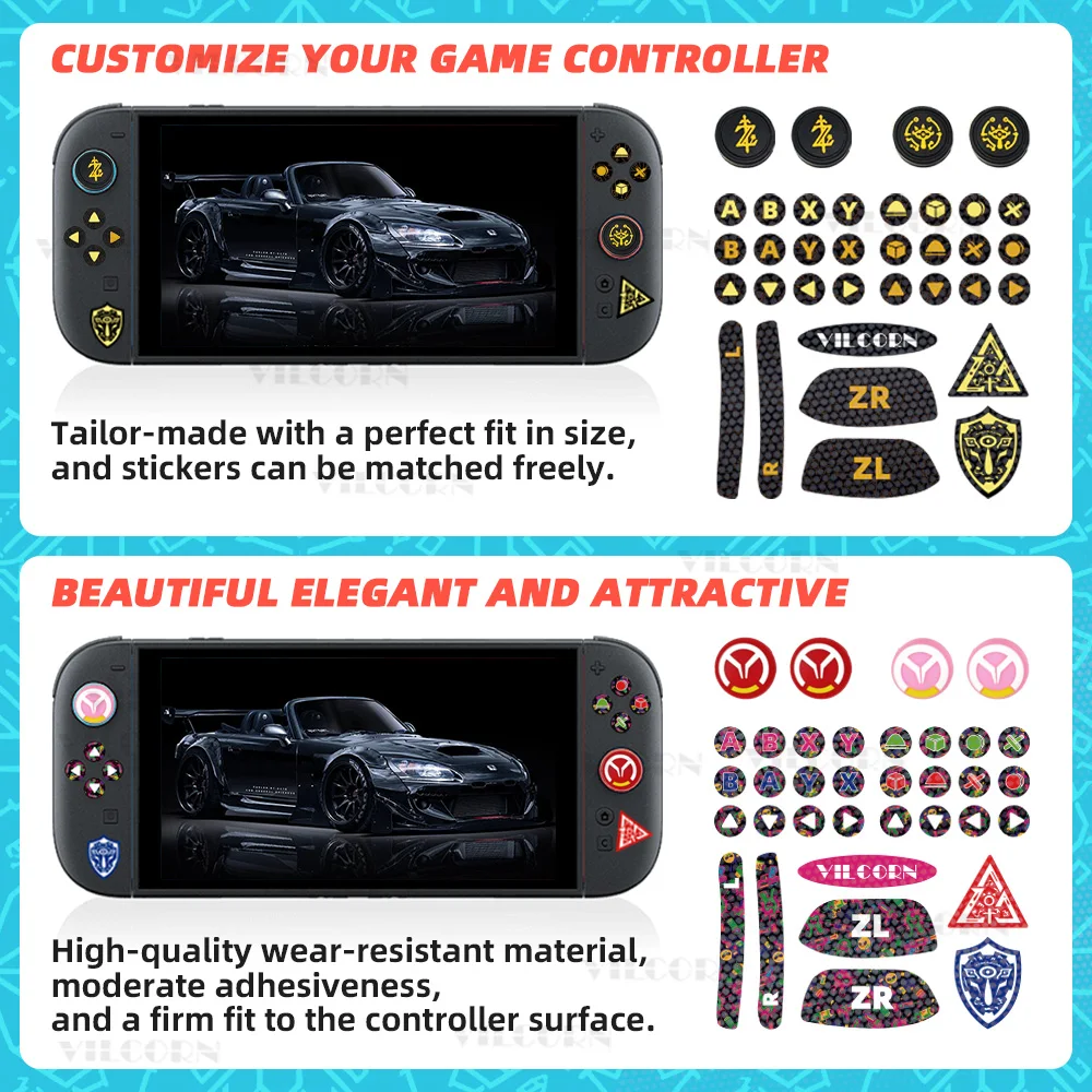 Pegatina protectora antideslizante para Switch2, cubierta de piel creativa personalizada a prueba de polvo para botón Joycon Switch2 - imagen 3