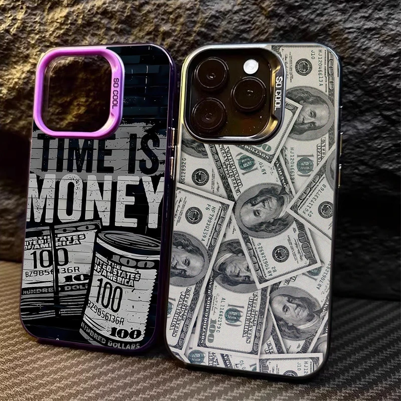 Funda mate para Samsung Galaxy S25 FE Note 20 S21 Plus S24 Ultra S23 S22 A56 A36 A26 5G A16 A06 4G Graffiti dólar billete Etui