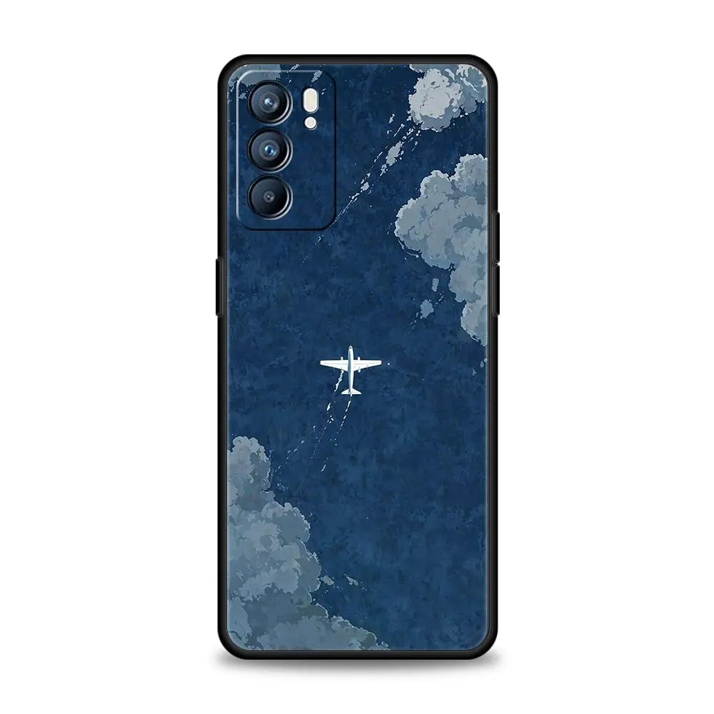 Funda de teléfono con patrón de avión para Oppo Reno14 Reno13 Reno12 11 F 10 Find X5 X9 Pro A54 5G A53 A52 A9 A74 A78 4G A79 A80 A98 - imagen 5