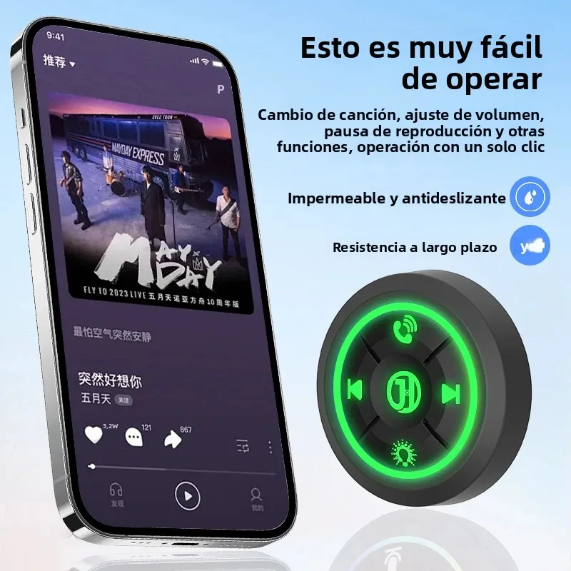 Control remoto inalámbrico para coche, controlador de Radio para volante de 5 teclas, Android, sonido de larga distancia, Control Multimedia, botones inteligentes - imagen 5