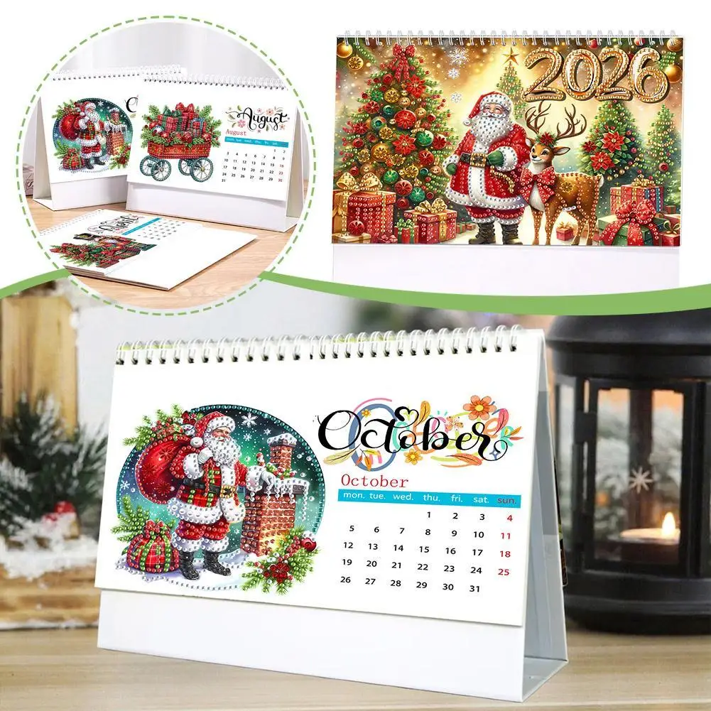 Calendario de escritorio 2026, Kit de arte DIY para el hogar, oficina, escuela, programación para dormitorio, sala de estar