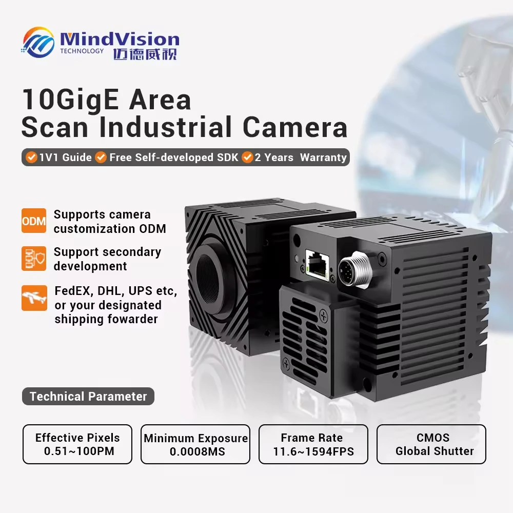 Obturador global de 15,75 fps, cámara de 10 GigE para inspección de superficies de automatización industrial y control de calidad - imagen 3