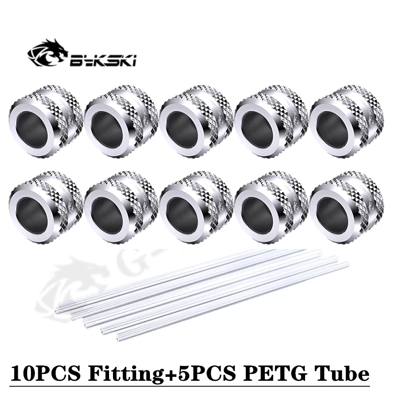 Bykski-accesorios de tubo duro Combo OD14 MM, sistema de refrigeración por agua para PC, conector de tubería rígida PETG/acrílico/Metal - imagen 5