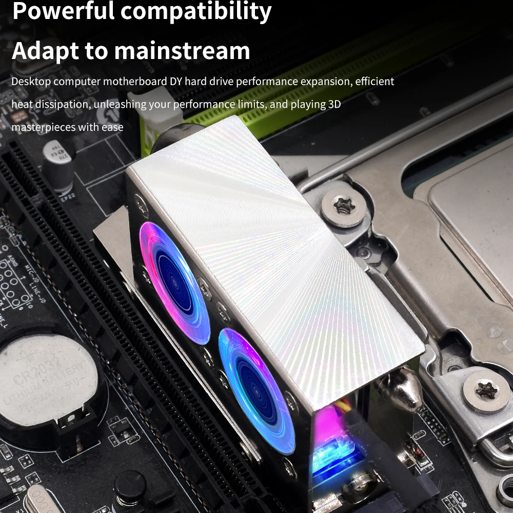 TISHRIC-radiador M.2 SSD con ventilador, unidad de estado sólido, disipador de calor, 3 pines, 7000RPM, para PC de escritorio, M.2 2280 SSD, ventilador colorido - imagen 2