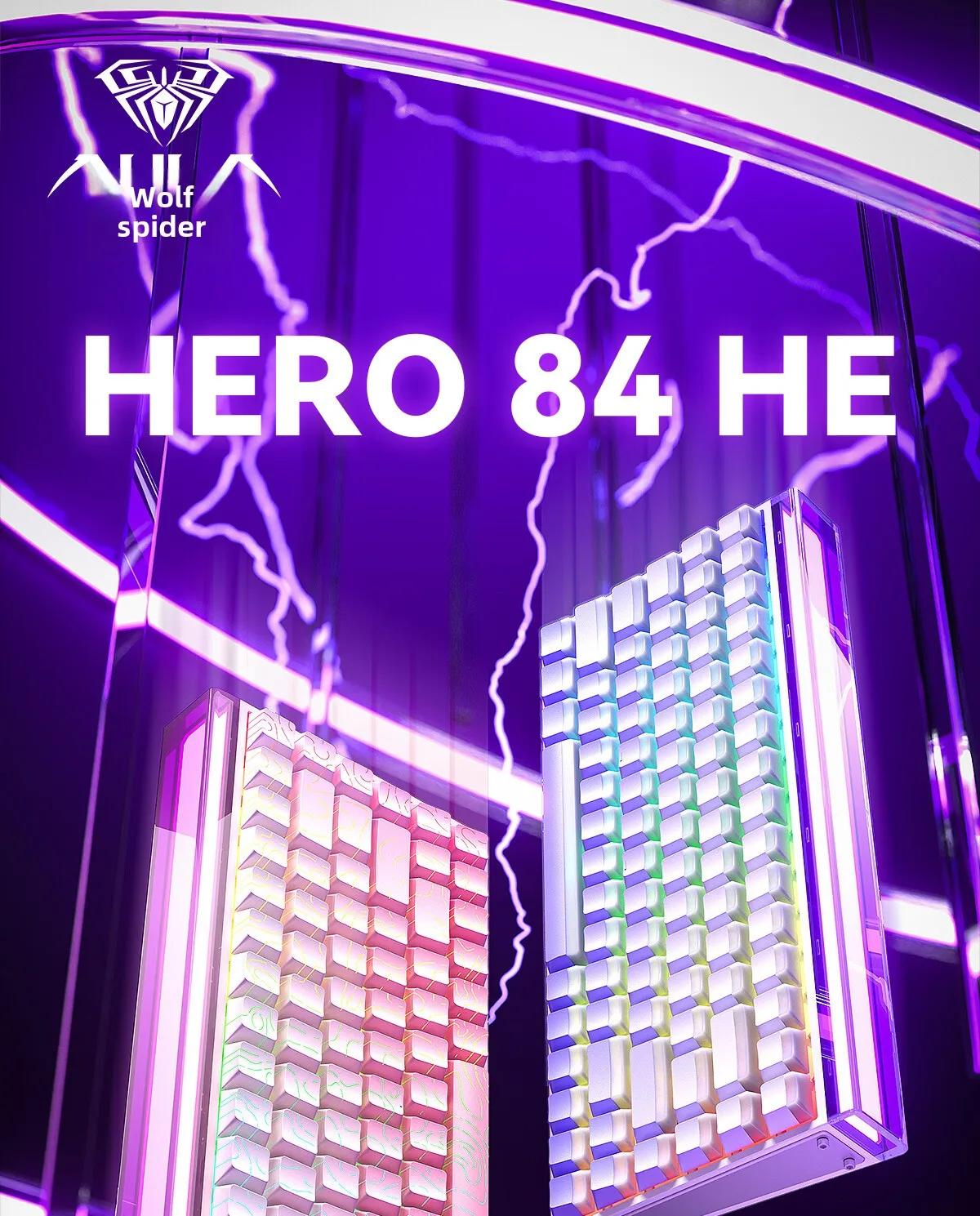 Teclado magnético Original AULA HERO84 8K, disparador rápido de 0,01mm, teclas completas, retroiluminado RGB de intercambio en caliente para juegos, deportes electrónicos - imagen 3