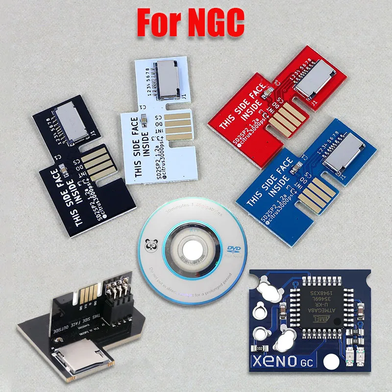 Adaptador para NGC SD2SP2 PRO, lector de tarjetas SD con disco de arranque, Mini DVD y Chip Xeno GC, pieza de repuesto Compatible, 1 ud.