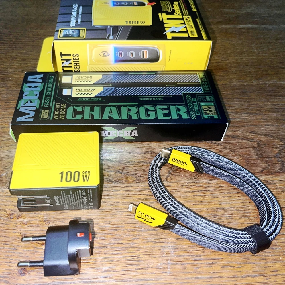 WEKOME-cargador rápido GaN para teléfono, dispositivo de carga rápida con USB tipo C, 100W, PD, QC, 3,0, 2,0, para MacBook, portátil y Smartphone - imagen 4