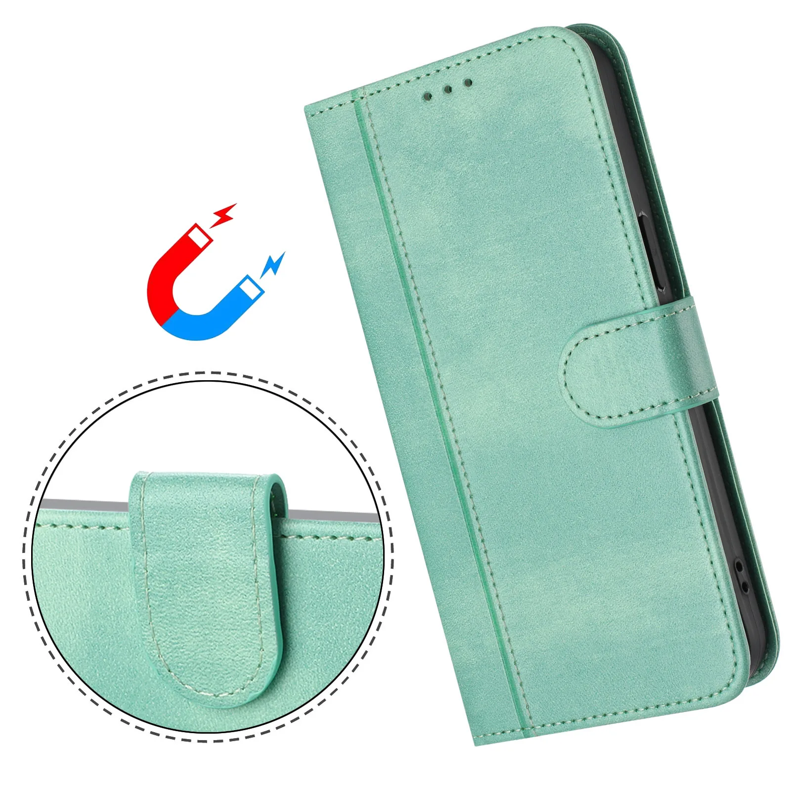 Funda de cuero tipo billetera Solt con tarjetas magnéticas para Google Pixel 9 10 Pro XL 9A 8 8A 7 7A 6 6A, funda de bolsillo con soporte - imagen 3