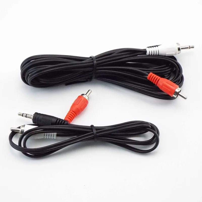 1M/1,5 M/3M conector Jack de 3,5mm a 2RCA macho Cable de Audio estéreo conector divisor Cables adaptadores de altavoz - imagen 5
