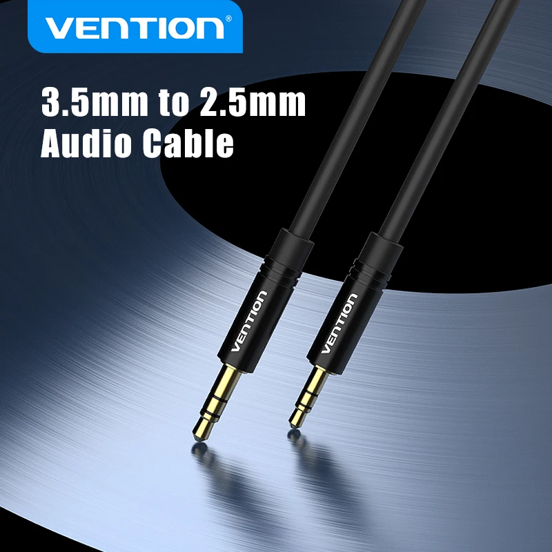 Vention Cable auxiliar de 3,5 a 2,5 Jack de 3,5 mm a Jack Cable de audio de 2,5 mm Jack 3,5 para auriculares Cable conector de altavoz auxiliar de 2,5 a 3,5