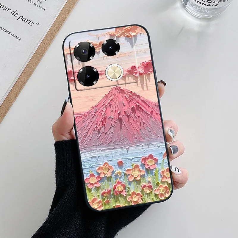 Para Infinix Note 40 Pro funda trasera pintada de lujo funda de teléfono de silicona suave TPU para Infinix Note40 Pro Plus 4G 5G Fundas - imagen 3