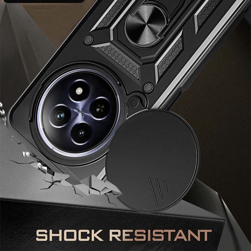 Funda protectora para Realme 13 12 Pro 5G 12 Pro + Plus, protección de lente con anillo, soporte magnético, Fundas Capa - imagen 2