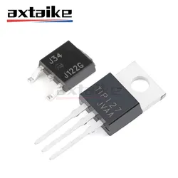 Transistor darington, 10 piezas TIP122 TIP127 TO-220 MJD122 MJD127 TO-252 DPAK MJD122G MJD127G J122G SMD NPN PNP 65W 20W 100V 5A 8A