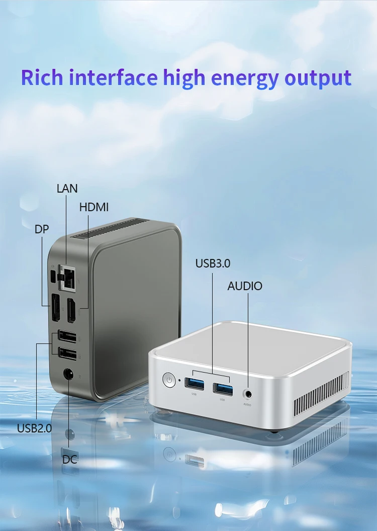 Mini PC con ventilador barato Intel N150 1 * DP 1 * HD WiFi5 1 * LAN RJ45 Windows 11 ordenador de bolsillo pequeña caja de TV 16G DDR4 1TB SSD PC de oficina/hogar