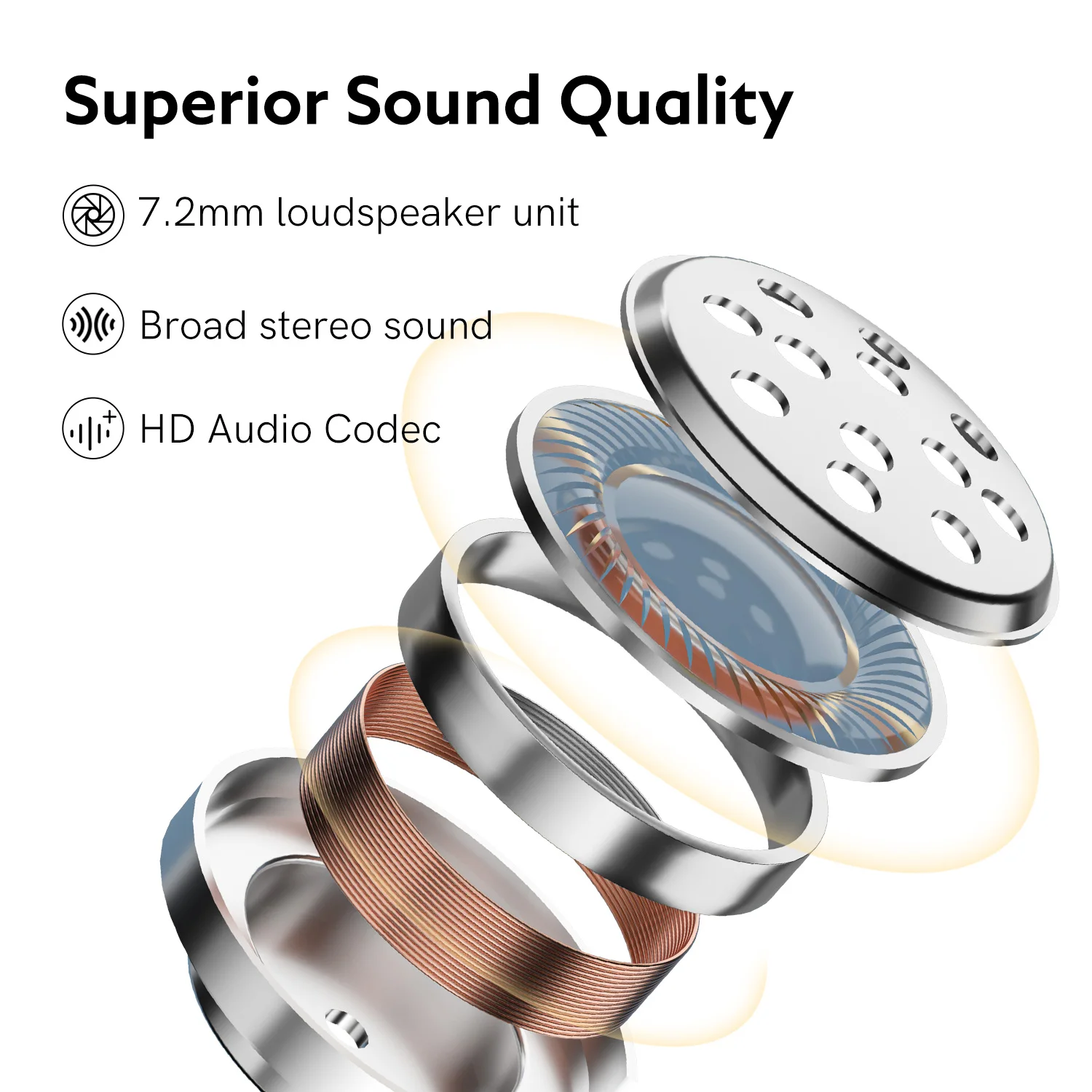 QCY-auriculares inalámbricos T17 con Bluetooth 5,3, dispositivo de audio con Control táctil, baja latencia, para juegos, Youth, Hifi, ENC, llamadas, 26H - imagen 4
