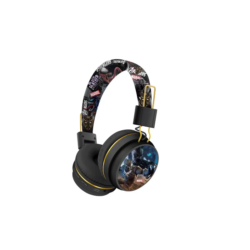 Auriculares Bluetooth Marvel AH-906A4 Black Panther, auriculares inalámbricos con Bluetooth, auriculares con sonido envolvente HIFI, dibujos animados de Anime para niños - imagen 2